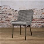 Velvet eetkamerstoel Oledo | Grijs