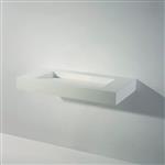 Wastafel Ideavit Solidsquare 90x46x10 cm Solid Surface Mat Wit