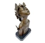 sculptuur, Butterfly girl - 30 cm - Brons, Marmer