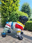 sculptuur, Pop art Bulldog XL - 48 cm - Optical fiber