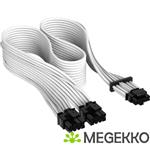 Corsair Premium Individually Sleeved 12+4pin PCIe Gen 5 12VHPWR 600W cable, Type 4, White