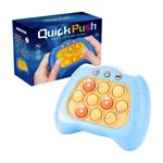 Pop It Spel Console - Fidget Toy Controller - Quick Push Anti Stress Motoriek Speelgoed Lichtblauw