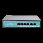 Safire PoE switch 4 poorten + 2 Uplink - 65W - tot 100Mbps - SW0604HIPOE-60