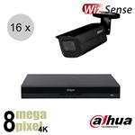 Dahua 4K IP cameraset - WizSense - 16 bullet camera's - motorzoom - starlight - 60m - ips168dbm2