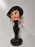 Beeld, Betty Boop in a festive dress with hat - 58 cm - polyresin