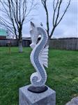 Beeld, XL Mosaic Sea Horse - 61.5 cm - Hout, mozaïek/glas