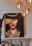 Wanddecoratie - XL Velvet Cleopatra 170x140cm Velvet