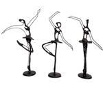 Figuur - Set van drie danseressen - IJzer (gegoten)