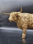 Beeld, Large Highland Cow Statue - 18.5 cm - Hars