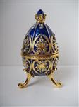Sieradendoos - Blue Imperial egg - Gold-plated with 180 blue Crystals and cobalt blue enamel - Mint 