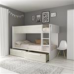 Jules stapelbed met twee lades - 90x200 - Wit - Trasman