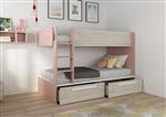 Jules stapelbed met twee lades - 90x200 - Oudroze - Trasman