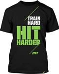 MusclePharm T-shirts Train Hard Hit Harder Zwart