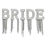 Bride Opstrijkletters Zilver