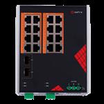 Safire - poe switch - 16 PoE poorten + 2 SFP poorten - SF-SWI1816HIPOE-GF-AC-260-DIN