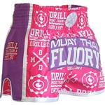 Fluory Dames Kickboks Broekje Muay Thai Short Drill Roze