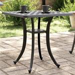 vidaXL Tuintafel 53x53x53 cm gietaluminium zwart