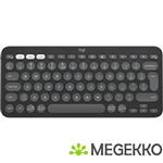 Logitech Pebble Keys 2 K380s toetsenbord RF-draadloos + Bluetooth AZERTY Frans Grafiet