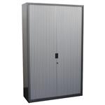 Roldeur/Vakkenkast Antraciet Zilvergrijs 195 x 120 x 47