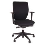 Juliet Bureaustoel NEN-EN 1335 Zwarte Stof Zwart Voetkruis