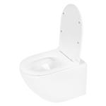 Wandtoilet Differnz Met PK Uitgang Rimless Inclusief Toiletbril Glans Wit