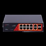 Safire - HIPoE switch - 8 PoE, 4 uplink poorten - SF-SW1208HIPOE-GF-120