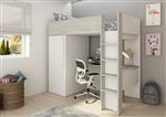 Studio 1803 hoogslaper met bureau en kast - 90x200 - Wit/cascina - Trasman