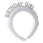 Neutral Party Wearables Pearl Birthday Girl Headband