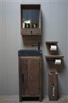 Toiletmeubel Oud Hout - Unique - Fontein Graniet