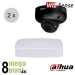 Dahua 4K IP cameraset - WizSense - 2 dome camera's - motorzoom - starlight - 40m - ips28ddm2