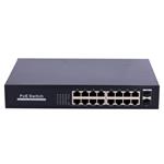 PoE switch 16 poorten + 2 Uplink - 250W - tot 1000Mbps - SW1816POE-GF-250-E