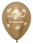 Ballonnen Gefeliciteerd Met Je Communie Palms Reflex Gold 30cm 25st
