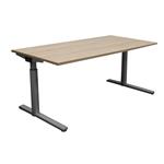 Slingerbureau Zilvergrijs Midden Eiken B180xD80