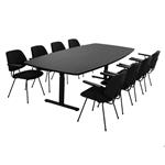 Easy Vergadertafel Zwart B220xD110