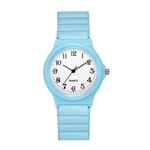 Siliconen Horloge - Kwarts Polshorloge Voor Dames Studenten - Blauw