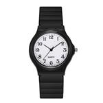 Siliconen Horloge - Kwarts Polshorloge Voor Dames Studenten - Zwart-Wit