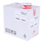 TD47 Verpakkingstape Breekbaar / Fragile / Zerbrechlich 50mm x 66m Wit (Doos 36 Rollen)