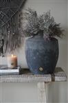 Planter Straight With Neck | Stone Black | H35 x D31 cm