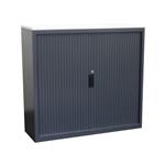 Roldeurkast Antraciet Wit 112x120x45