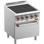 Elektrisch fornuis 4 verlaagde platen, op oven gn 2/1 | Diamond | E7/4SPF7-N
