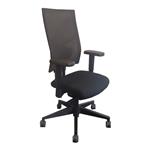 Almeria Bureaustoel Zwart Zwart Nieuwe Stof NENEN1335