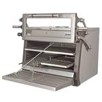 Houtskooloven-bbq, gn 1/1 + gn2/4 (75 kg/h)- hefbare deur/roestvrij staal | Diamond | CBQ-075/RX