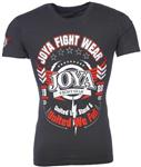 Joya United we Fall T-Shirt Katoen Zwart Rood