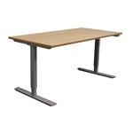 Zit Sta Slingerbureau Zilvergrijs Beuken B120 x D80