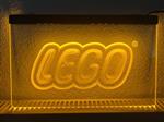 LEGO neon bord lamp LED verlichting reclame lichtbak *geel*