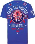 Fear the Fighter Jiu Jitsu T-Shirts Katoen Blauw