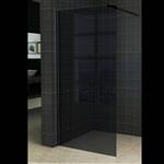 AQS Inloopdouche Pro Line Rookglas 8mm Nano Coating Mat Zwart Profiel en Stang (ALLE MATEN)