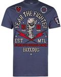 Fear The Fighter Boxing Club T-shirt Katoen Blauw