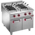 Pastakoker op gas, 2 kuipen, 2x 40 liter, op gesloten kast (zonder manden) | Diamond | G9/CPA8