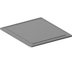 Vlakke plaat roestvrij staal 1 brander | Diamond | A9/PL1B-N